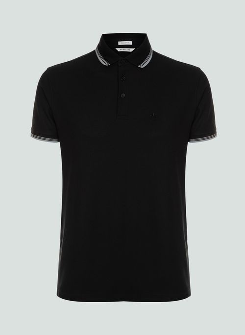 Polo Masculina Friso Pima Essentials Logo Masculina