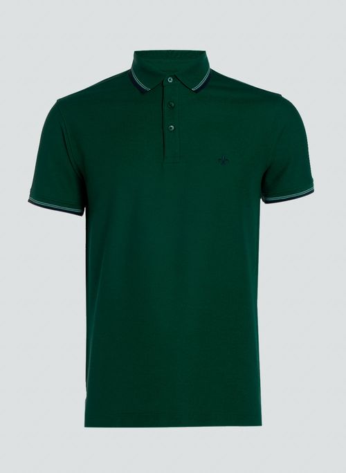 Polo Masculina Friso Pima Essentials Logo Masculina