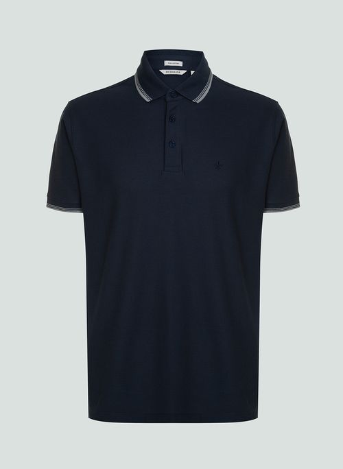 Polo Masculina Friso Pima Essentials Logo Masculina