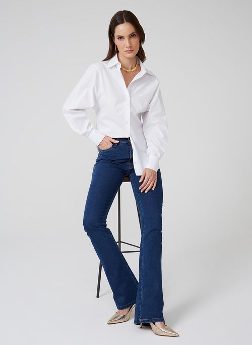 Camisa Slim Elástico Costas Dudalina Feminina