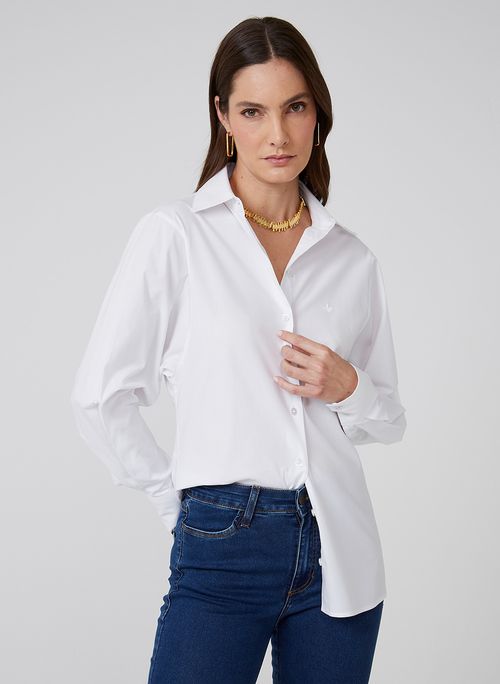 Camisa Slim Elástico Costas Dudalina Feminina