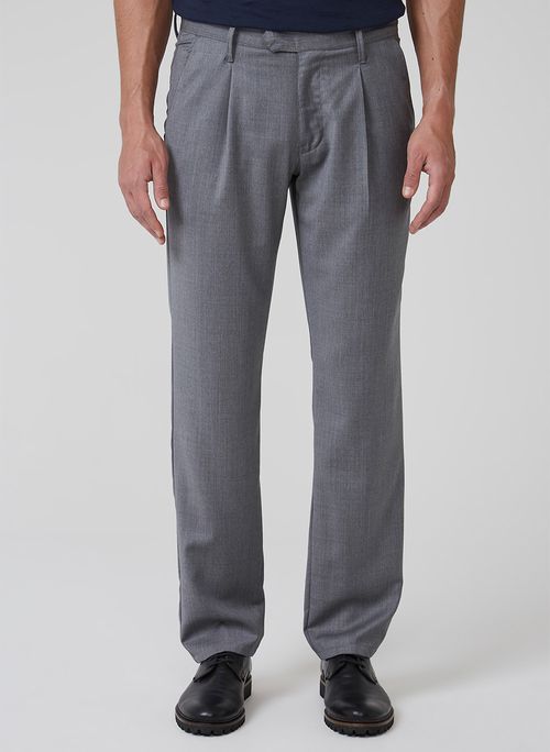 Calça Alfaiataria Pregas Dudalina Masculina