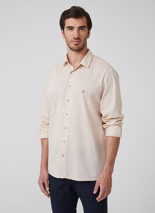 Camisa Comfort Linenblend Dudalina Masculina