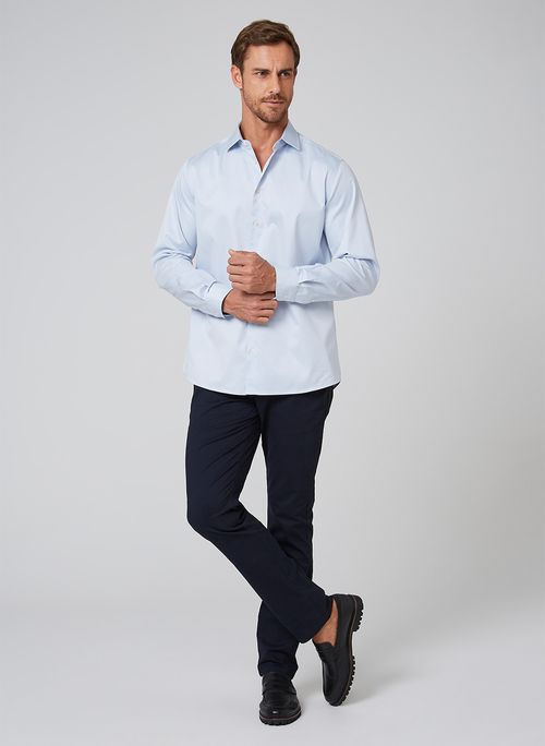 Camisa Slim Twill Fio 100 Dudalina Masculino