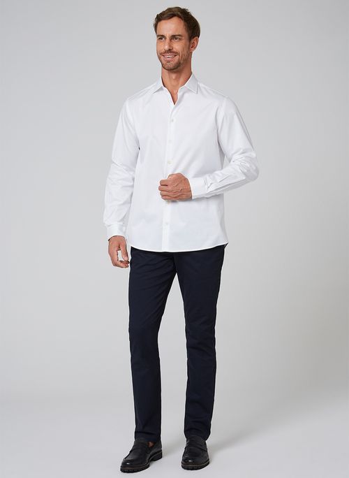 Camisa Slim Twill Fio 100 Dudalina Masculino