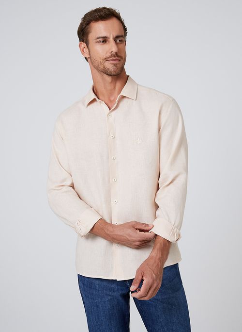 Camisa Slim Linen Dudalina Masculino