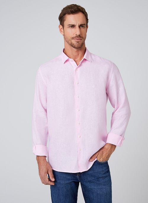 Camisa Slim Linen Dudalina Masculino