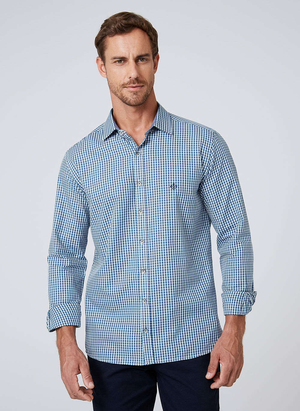 Camisa jeans fashion dudalina masculina