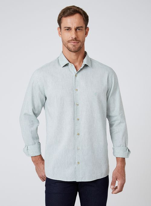 Camisa Slim Linenblend Dudalina Masculina