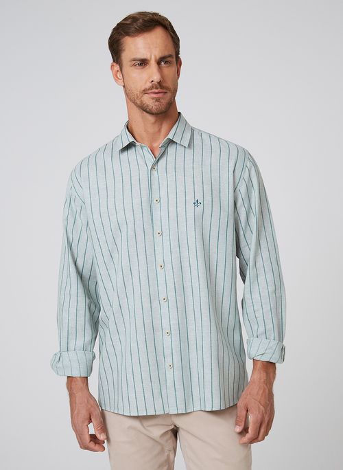 Camisa Comfort Linenblend Dudalina Masculina