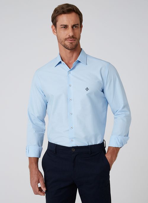 Camisa Slim Tricoline Dudalina Masculina