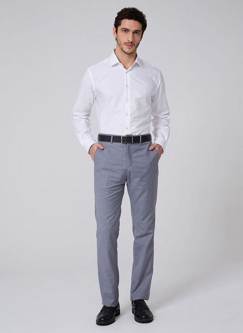 Calça Alfaiataria Cinza Dudalina Masculino