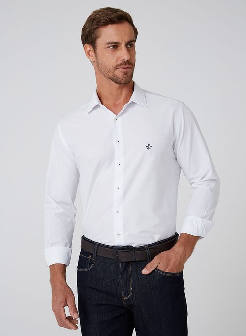 Camisa Slim Tricoline Dudalina Masculina