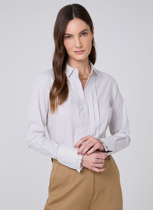 Camisa Relaxed Listrada Dudalina Feminina