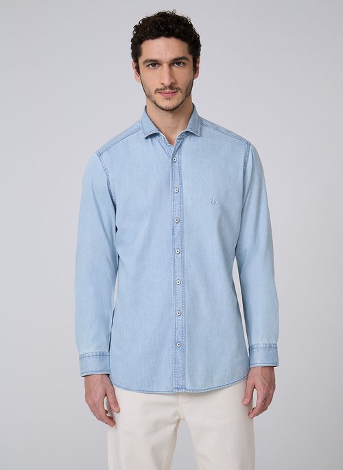 Camisa Jeans Slim Delave Dudalina Masculina