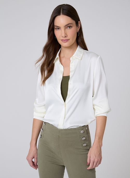 Camisa Com Toque De Seda Dudalina Feminina