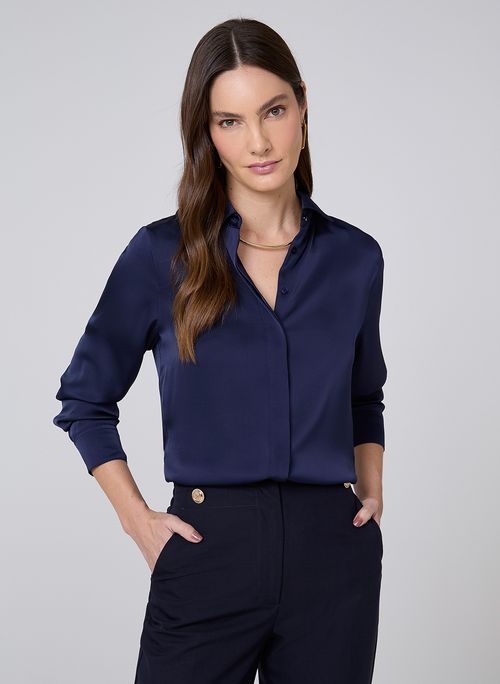 Camisa Com Toque De Seda Dudalina Feminina