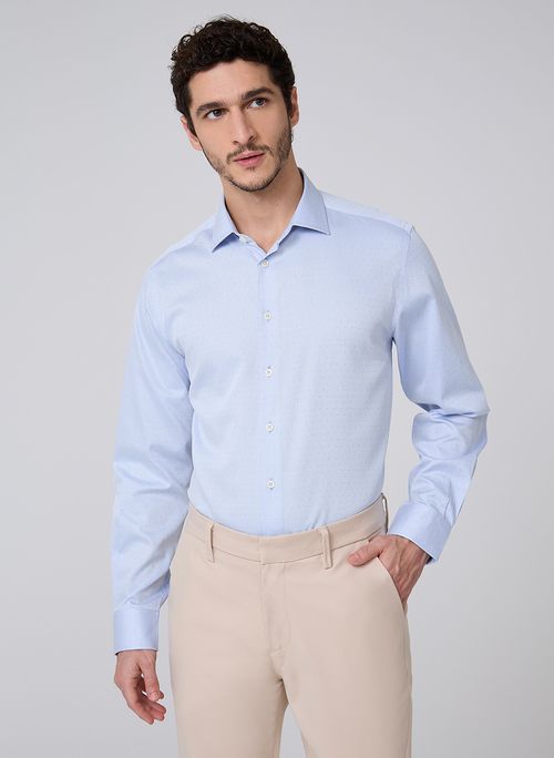 Camisa Slim Maquinetada Thermo Control Dudalina Masculina