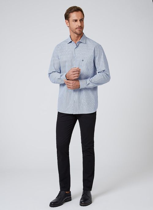 Camisa Comfort Listrada Dudalina Masculina