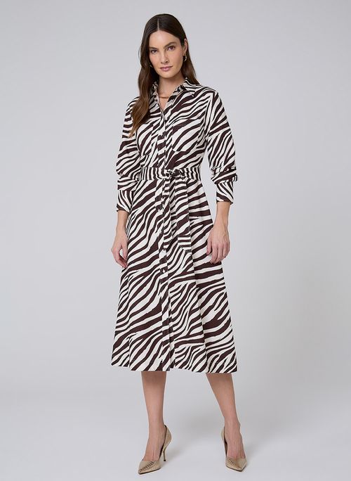 Chemise Midi Zebra Dudalina Feminina