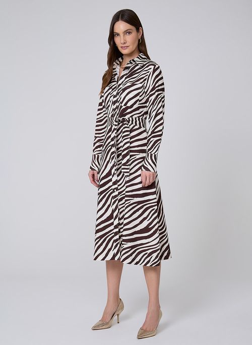 Chemise Midi Zebra Dudalina Feminina