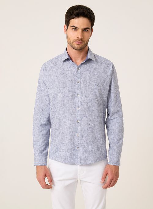 Camisa Slim Melange Vichy Dudalina Masculina