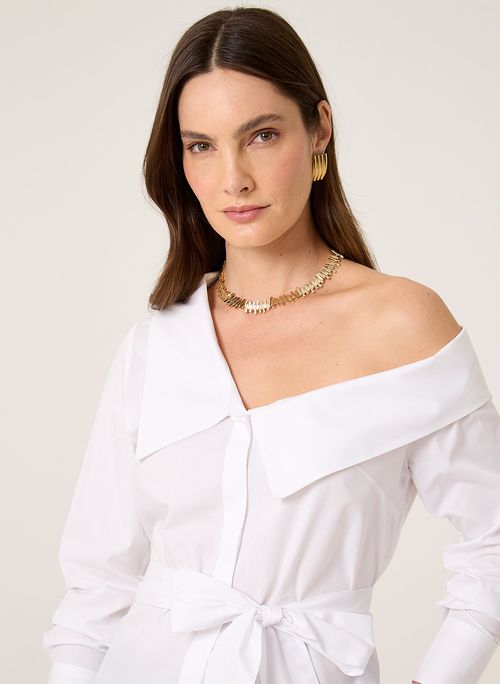 Camisa Decote Diferenciado Dudalina Feminina