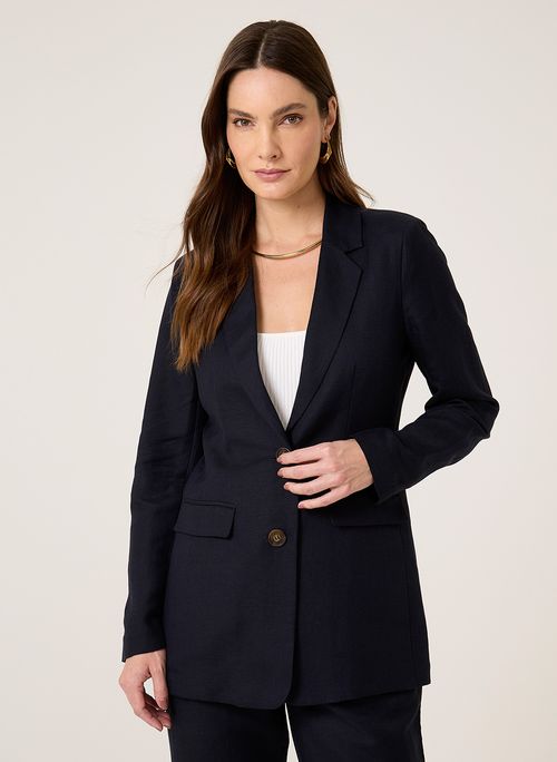 Blazer Alongado Linho Dudalina Feminino