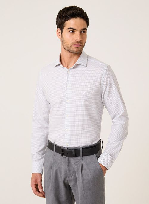 Camisa Slim Maquinetada Xadrez Dudalina Masculina