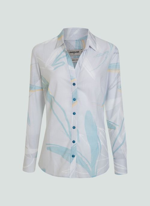 Camisa Slim Decote Aberto Dudalina Feminina