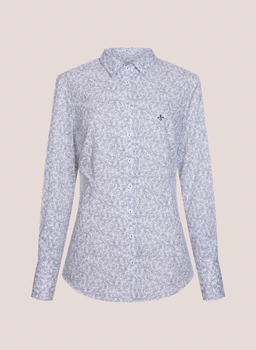 Camisa Slim Estampa Floral Dudalina Feminina