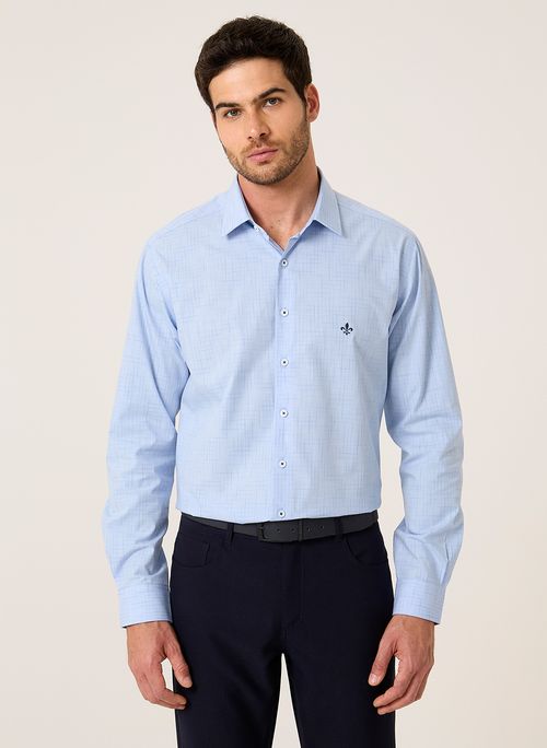 Camisa Slim Space Dyed Dudalina Masculina