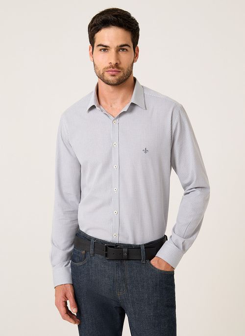 Camisa Slim Fio Tinto Vichy Dudalina Masculina