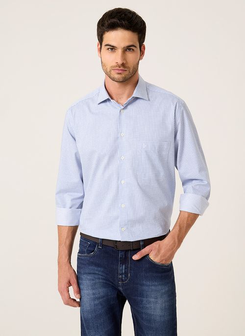 Camisa Comfort Maquinetada Xadrez Dudalina Masculina