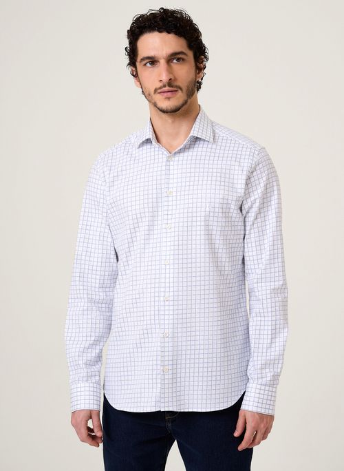 Camisa Milano Maquinetada Xadrez Dudalina Masculina