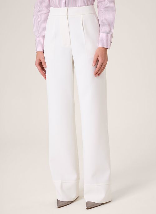 Calça Pantalona Crepe Dudalina Feminina