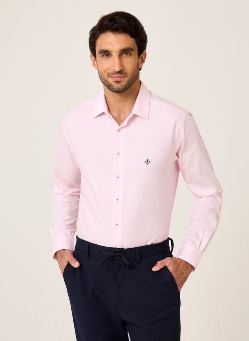 Camisa Slim Fit Tricoline Lis Dudalina Masculina