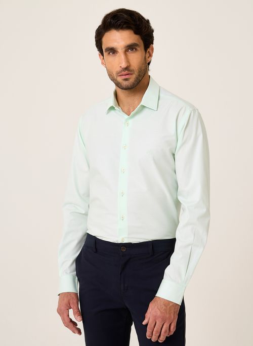 Camisa Slim Fit Tricoline Lis Dudalina Masculina