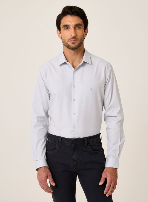 Camisa Slim Fit Tricoline Lis Dudalina Masculina