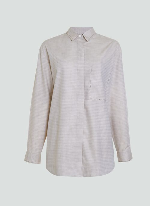 Camisa Overshirt Maquinetada Dudalina Feminina