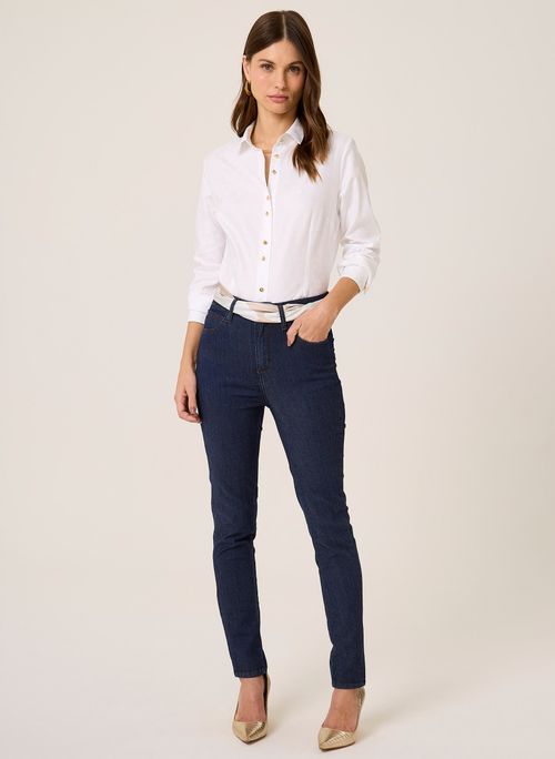 Calça Jeans Cigarrete Pespontada Dudalina Feminina