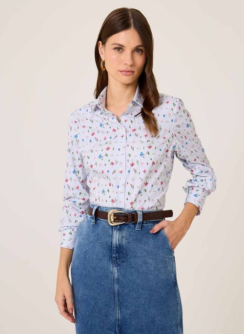 Camisa Slim Fit Listrado Estm Dudalina Feminina