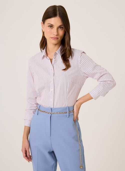 Camisa Slim Fit Listrado Dudalina Feminina