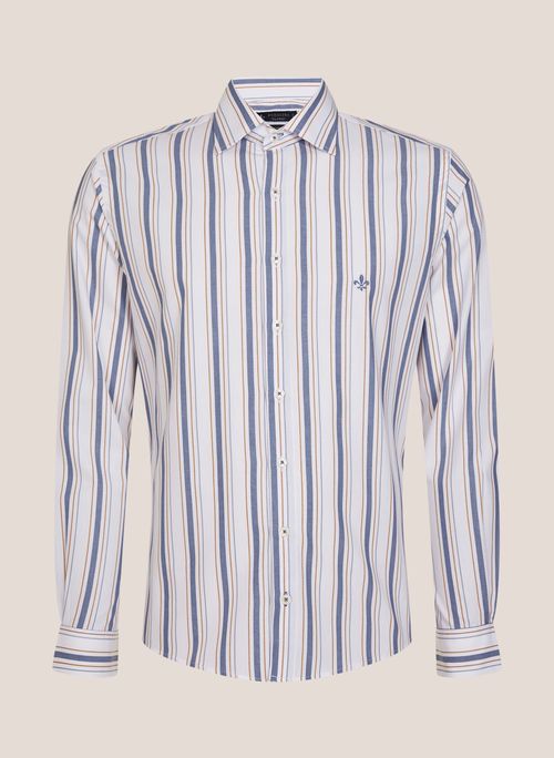 Camisa Slim Fit Listrada Dudalina Masculina