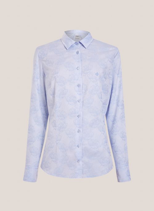 Camisa Slim Fit Jacquard Dudalina Feminina