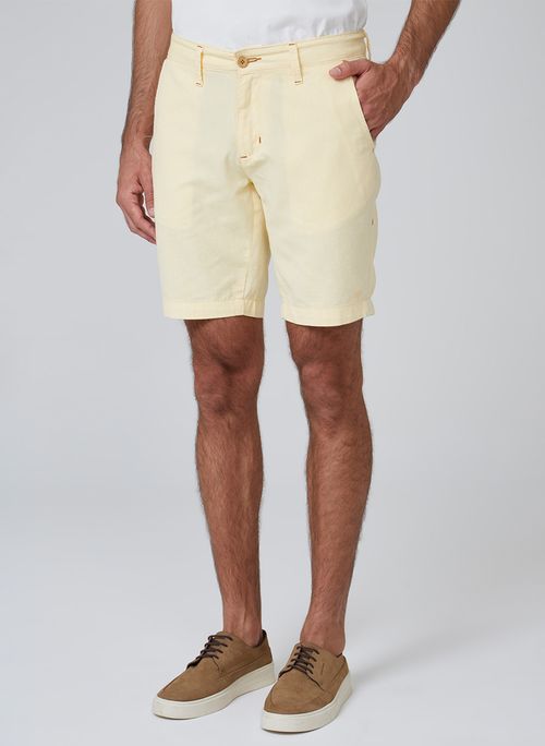 Bermuda Oxford Amarela Dudalina Masculina