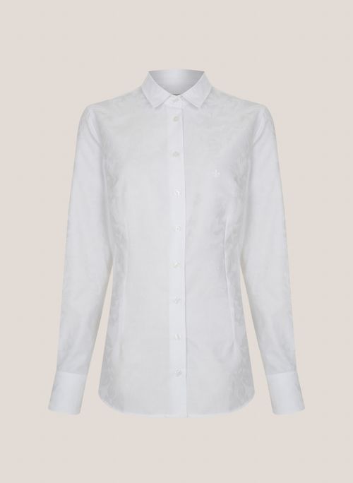 Camisa Slim Fit Jacquard Dudalina Feminina