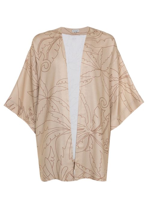 Kimono Viscose Estampado Dudalina Feminino