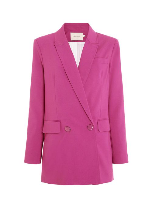 Blazer Alfaiataria Abotoamento Duplo Dudalina Feminino