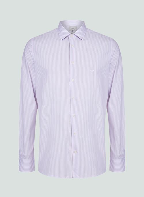 Camisa Slim Fio Tinto Listrada Dudalina Masculina